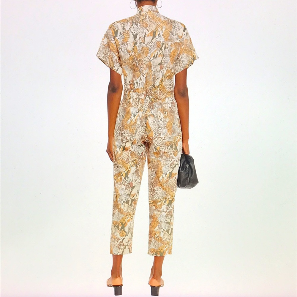 Enza Costa snake print cotton jumpsuit 0 - Picture 8 of 16